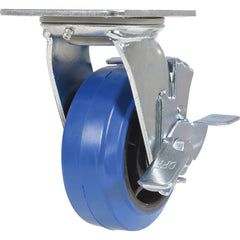 Vestil - Standard Casters; Mount: With Holes ; Style: Swivel w/Brake ; Wheel Diameter: 5 (Inch); Wheel Width: 2 (Inch); Overall Height (Inch): 6-1/2 ; Load Capacity (Lb.): 550.000 - Exact Industrial Supply