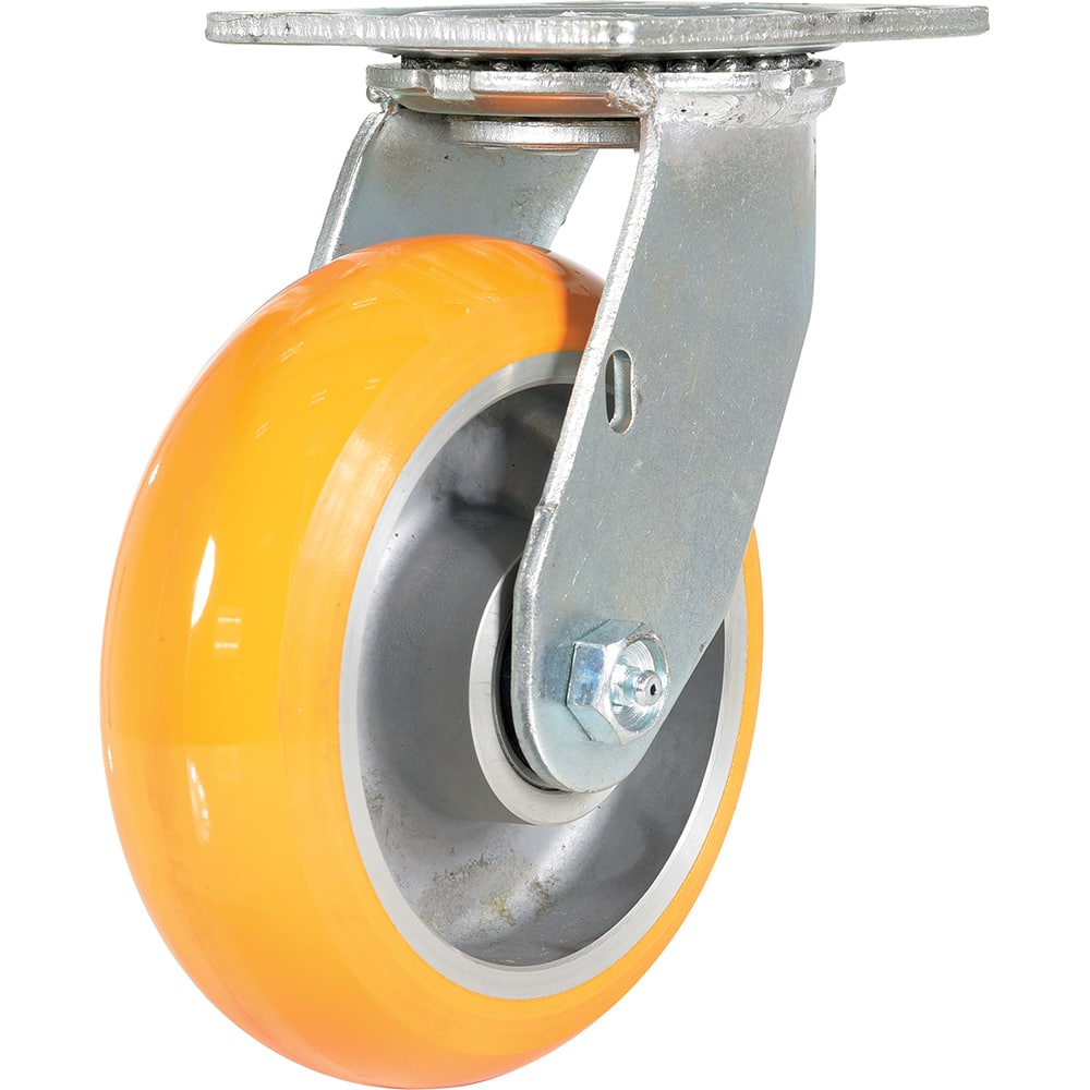 Vestil - Standard Casters; Mount: With Holes ; Style: Swivel ; Wheel Diameter: 6 (Inch); Wheel Width: 2 (Inch); Overall Height (Inch): 7-1/2 ; Load Capacity (Lb.): 1250.000 - Exact Industrial Supply