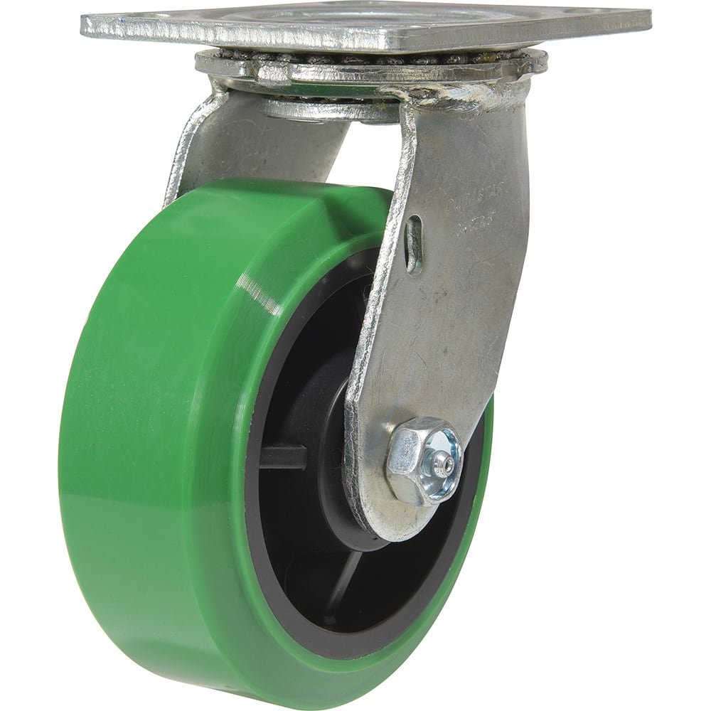 Vestil - Standard Casters; Mount: With Holes ; Style: Swivel ; Wheel Diameter: 5 (Inch); Wheel Width: 2 (Inch); Overall Height (Inch): 6-1/2 ; Load Capacity (Lb.): 750.000 - Exact Industrial Supply