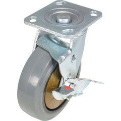 Vestil - Standard Casters; Mount: With Holes ; Style: Swivel w/Brake ; Wheel Diameter: 6 (Inch); Wheel Width: 2 (Inch); Overall Height (Inch): 7-1/2 ; Load Capacity (Lb.): 771.000 - Exact Industrial Supply