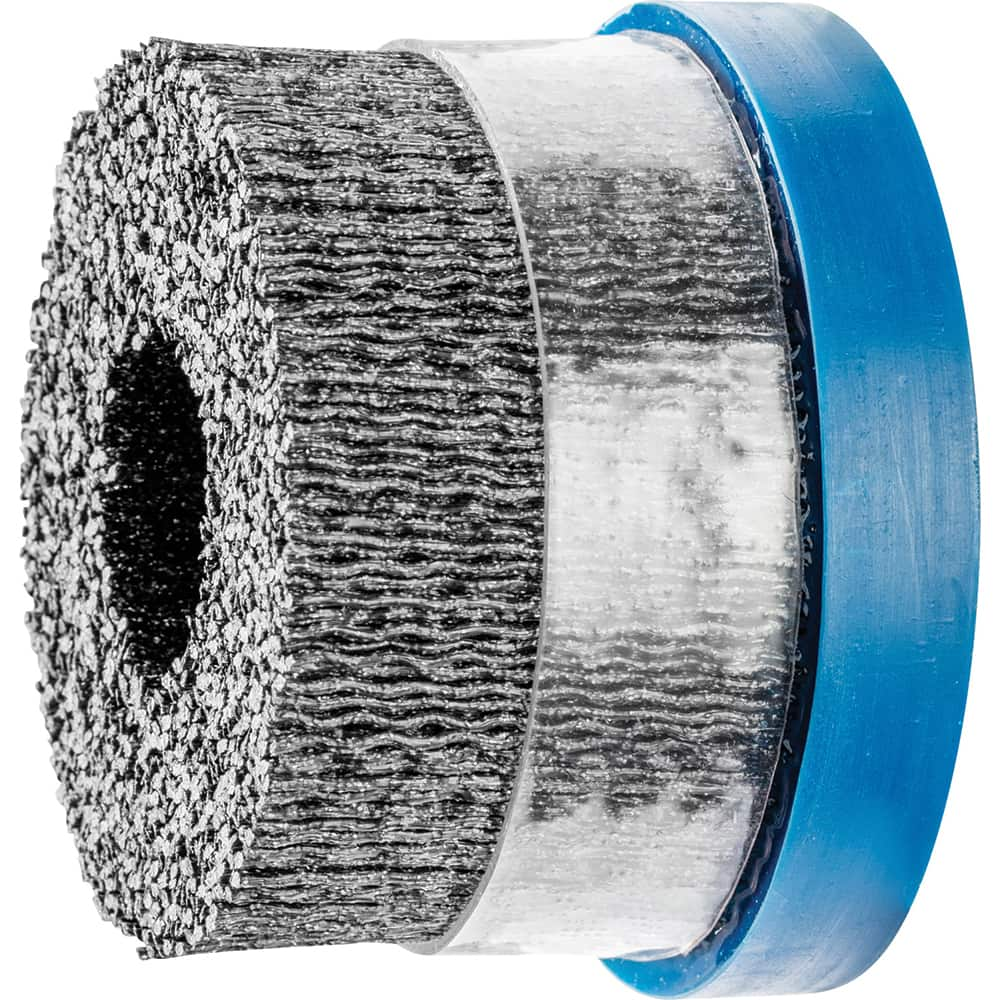 PFERD - Disc Brushes; Outside Diameter (Inch): 3 ; Grit: 120 ; Abrasive Material: Ceramic Oxide ; Brush Type: Crimped ; Connector Type: Arbor ; Arbor Hole Size (Inch): 7/8 - Exact Industrial Supply