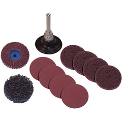 PFERD - Disc Kits; Abrasive Type: Non-Woven & Coated ; Disc Diameter (Inch): 2 ; Abrasive Material: Aluminum Oxide; Silicon Carbide ; Grade: Medium ; Number of Pieces: 11.000 - Exact Industrial Supply