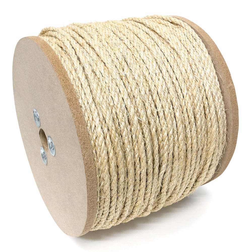 Mibro - Rope; Type: Twisted Rope ; Head/Holder Diameter (Inch): 3/4 ; Material: Sisal ; Load Capacity (Lb.): 400.000 ; Maximum Length: 150.00 ; Color: Natural - Exact Industrial Supply