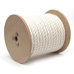 Mibro - Rope; Type: Twisted Rope ; Head/Holder Diameter (Inch): 3/4 ; Material: Cotton ; Load Capacity (Lb.): 330.000 ; Maximum Length: 100.00 ; Color: Natural - Exact Industrial Supply