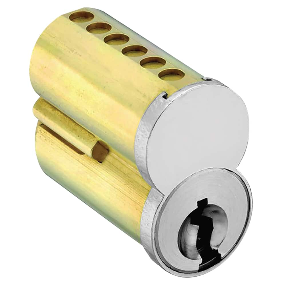 Arrow Lock - Cylinders; Type: Interchangeable Core ; Keying: FB Keyway ; Number of Pins: 7 ; Material: Brass ; Finish/Coating: Satin Chrome - Exact Industrial Supply