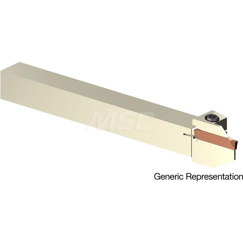 Indexable Cutoff Toolholder: 1/2″ Max Depth of Cut, 1″ Max Workpiece Dia, Left Hand 1/2″ Shank Height, 1/2″ Shank Width, Uses GCMN Inserts, Series GND