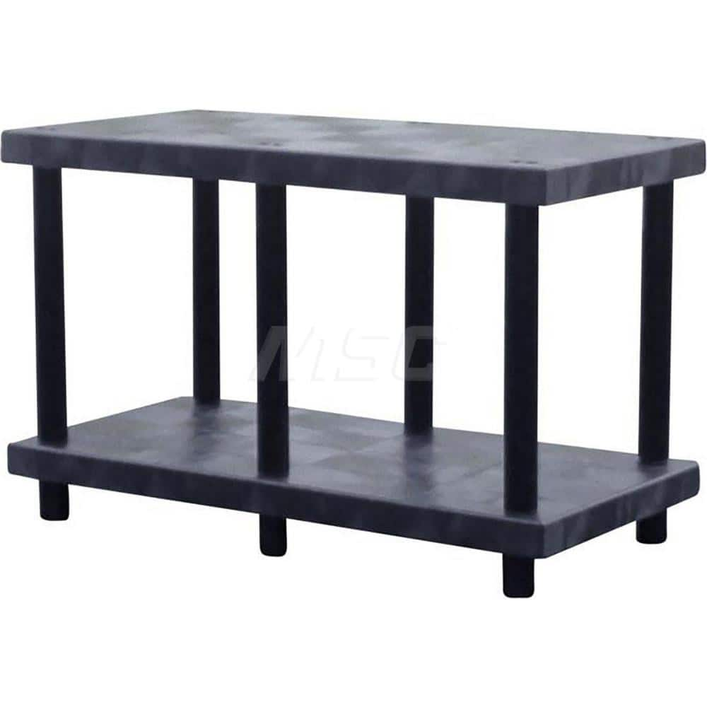 Plastic Shelving; Type: Raised Shelving; Shelf Capacity (Lb.): 880; Width (Inch): 24; Height (Inch): 30.000000; Depth: 48; Number of Shelves: 2; Color: Black