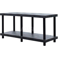 Plastic Shelving; Type: Raised Shelving; Shelf Capacity (Lb.): 1210; Width (Inch): 24; Height (Inch): 30.000000; Number of Shelves: 2; Color: Black