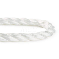 Rope; Rope Construction: 3 Strand Twisted; Material: Polyester; Nylon; Work Load Limit: 60 lb; Color: White; Maximum Temperature (F) ( - 0 Decimals): 265; Breaking Strength: 1534; Application: General Purpose; Rope Strand Count: 3; Package Type: Reel; Hea