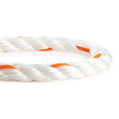 Rope; Rope Construction: 3 Strand Twisted; Material: Polypropylene; Work Load Limit: 60 lb; Color: White; Maximum Temperature (F) ( - 0 Decimals): 330; Breaking Strength: 2423; Application: General Purpose; Rope Strand Count: 3; Package Type: Reel; Additi