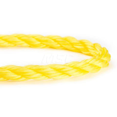 Rope; Rope Construction: 3 Strand Twisted; Material: Polypropylene; Work Load Limit: 60 lb; Color: Yellow; Maximum Temperature (F) ( - 0 Decimals): 330; Breaking Strength: 3503; Application: General Purpose; Rope Strand Count: 3; Package Type: Reel; Addit