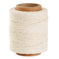 Twine; Type: Twine Spool; Cable-Cord Twine; Material: Cotton; Twine Construction: Plied Twist; Color: White; Head/Holder Diameter (Inch): 1/16; Ply: 3; Breaking Strength (Lb.): 100.00; 100.000; Length per Pound (Feet): 1100; Container Type: Spool; Core Di