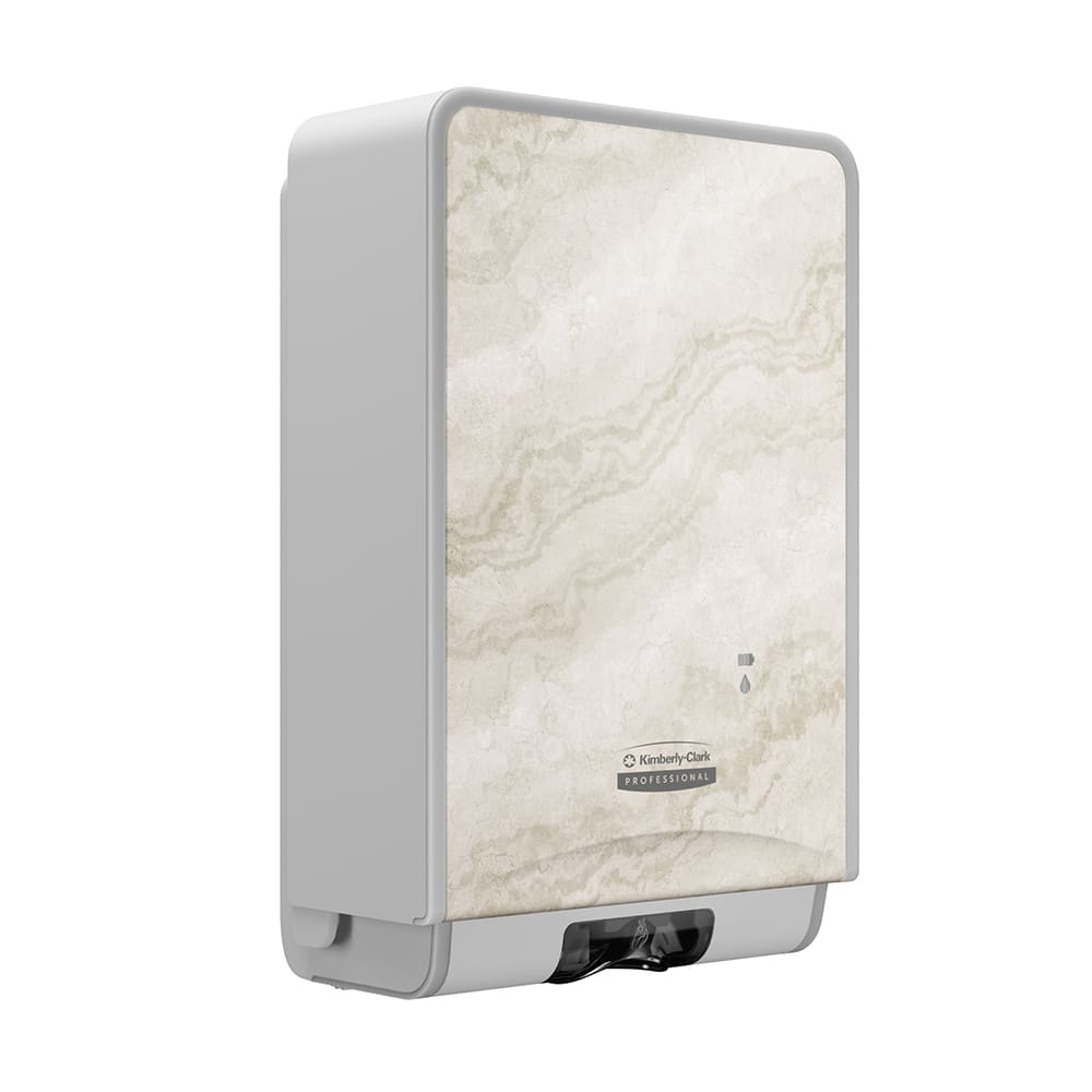 Kimberly-Clark Professional ICON ™ Automatic Soap and Sanitizer Dispenser (58744), with Warm Marble Design Faceplate; 1 Dispenser and Faceplate per Case