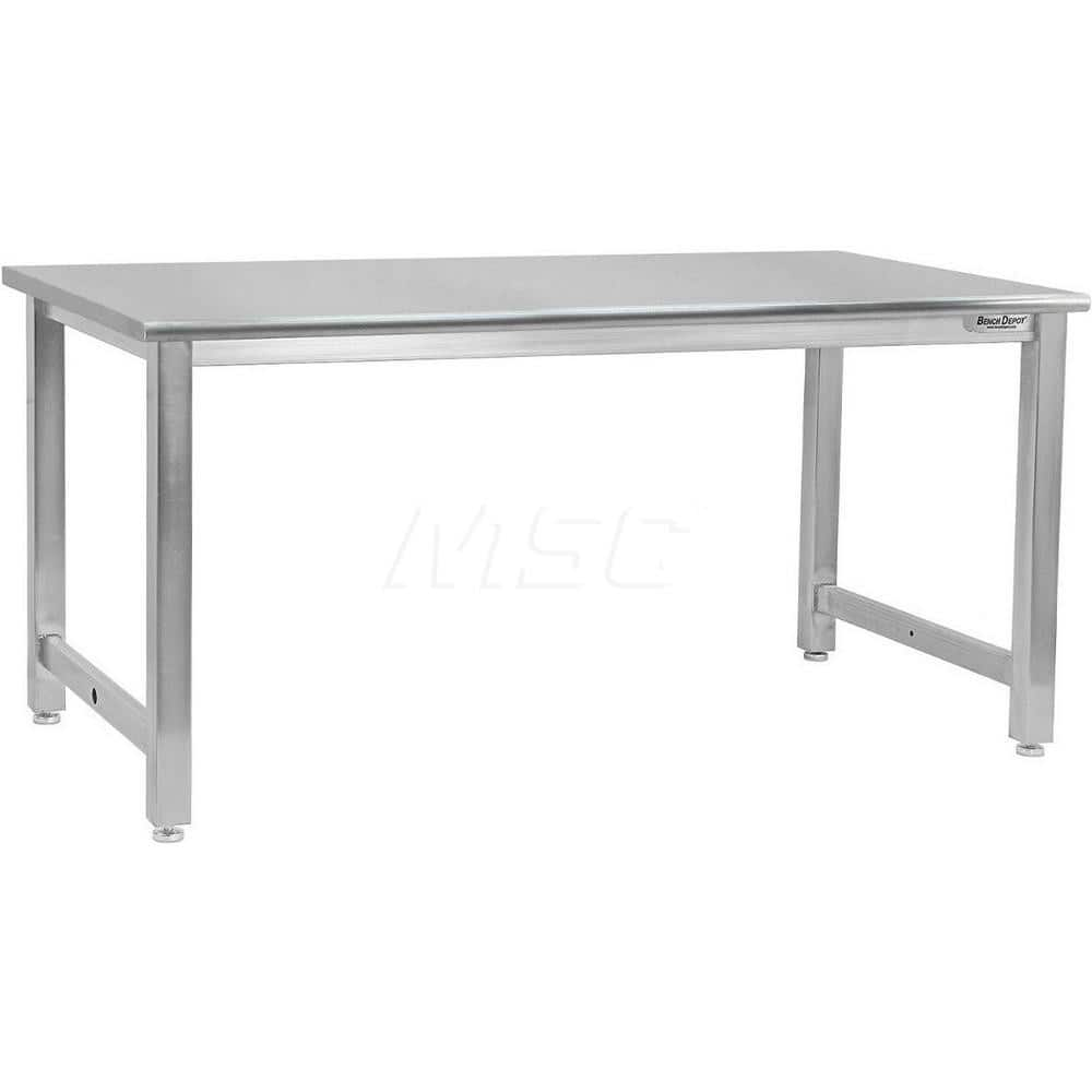 Stationary Work Bench: 72″ Wide, 32″ Deep, 32″ High 6,600 lb Capacity