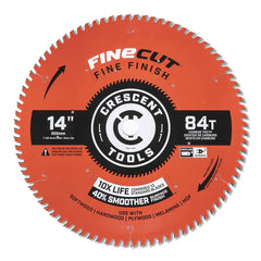 Wet & Dry Cut Saw Blade: 14″ Dia, 1″ Arbor Hole, 0.118″ Kerf Width, 84 Teeth Use on Finishing & Paneling