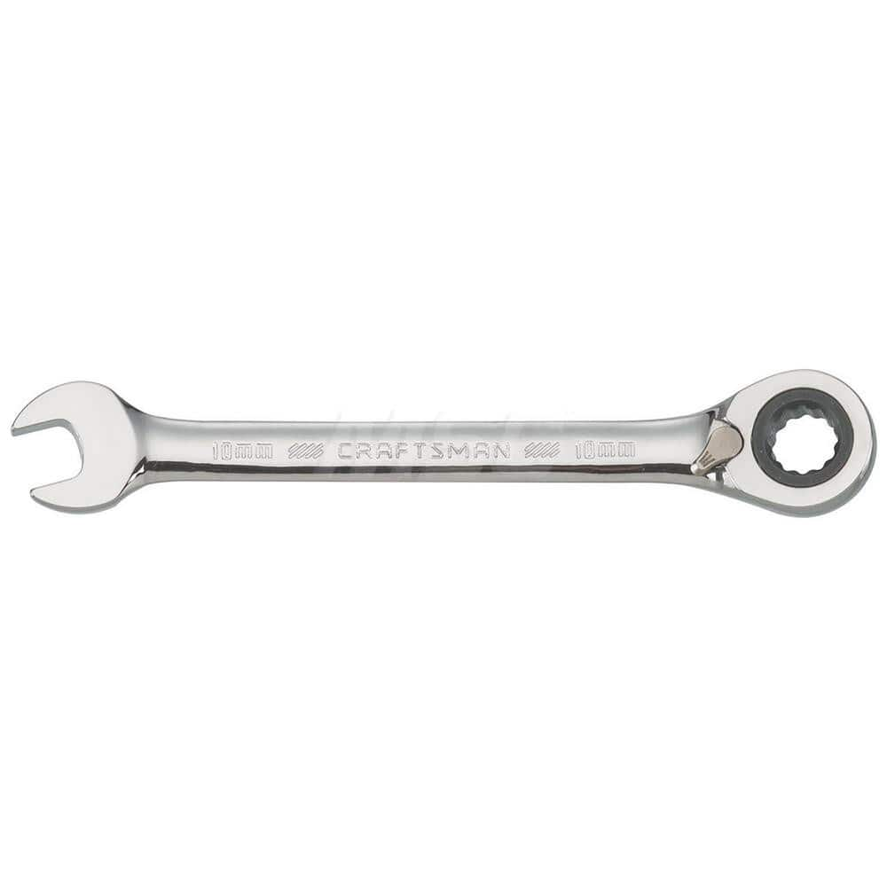 Combination Wrench: Steel, Polished Chrome-Plated