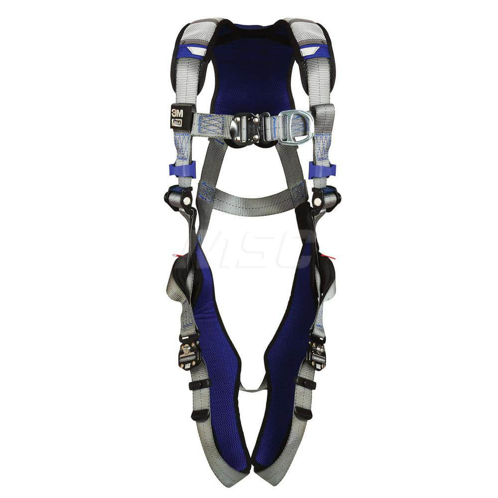 Fall Protection Harnesses: 420 Lb, Vest Style, Size Medium, For Climbing, Back & Front Quick-Connect Leg Strap, Quick-Connect Chest Strap