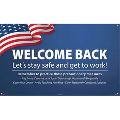 NMC - Banners Message Type: Safety Reinforcement & Motivational Legend: Wecome Back - Let's Stay Safe and Get to Work! - Makers Industrial Supply