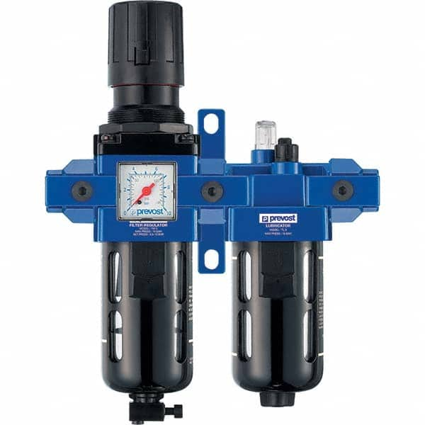 Prevost - Filter, Regulator & Lubricator (FRL) Units Configuration: 2 Pc. Filter/Regulator-Lubricator Body Type: Standard - Makers Industrial Supply