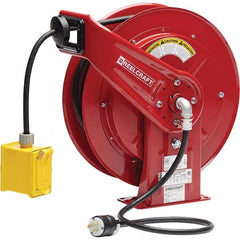 Reelcraft - Cord & Cable Reels End Type: Duplex Outlet Box with GFCI Cable Length (Feet): 100 - Makers Industrial Supply