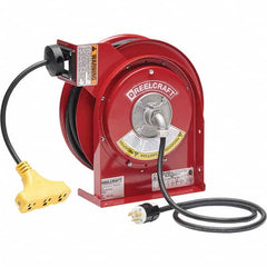 Reelcraft - Cord & Cable Reels End Type: Triple-Tap Outlet Cable Length (Feet): 45 - Makers Industrial Supply