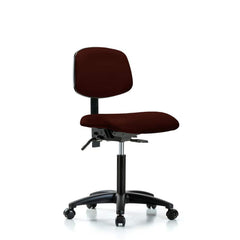 Task Chair: Vinyl, Burgundy