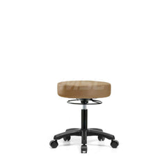 Lab Stool: Vinyl, 24″ Seat Width, 24″ Seat Depth Round Height