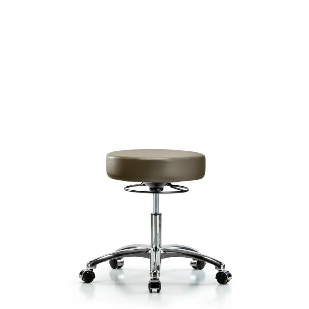 Lab Stool: Vinyl, 25″ Seat Width, 25″ Seat Depth Round Height