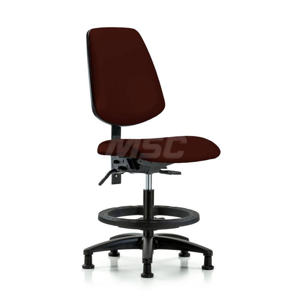 Task Chair: Vinyl, Burgundy