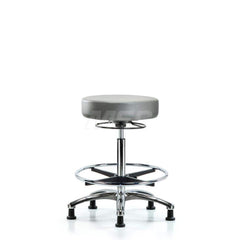 Lab Stool: Vinyl, 25″ Seat Width, 25″ Seat Depth Round Height