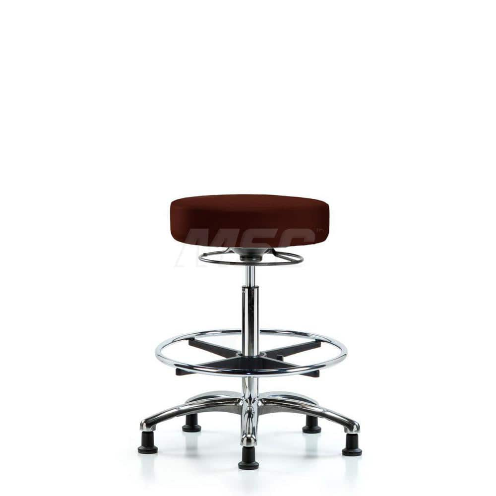 Lab Stool: Vinyl, 25″ Seat Width, 25″ Seat Depth Round Height