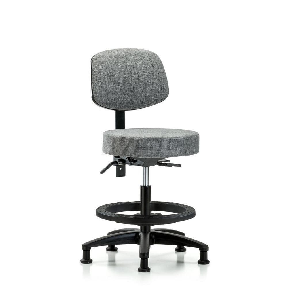 Adjustable Height Swivel Stool: Olefin, 24″ Seat Width, 24″ Seat Depth Round Height