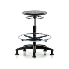 Lab Stool: Polyurethane, 24″ Seat Width, 24″ Seat Depth Round Height