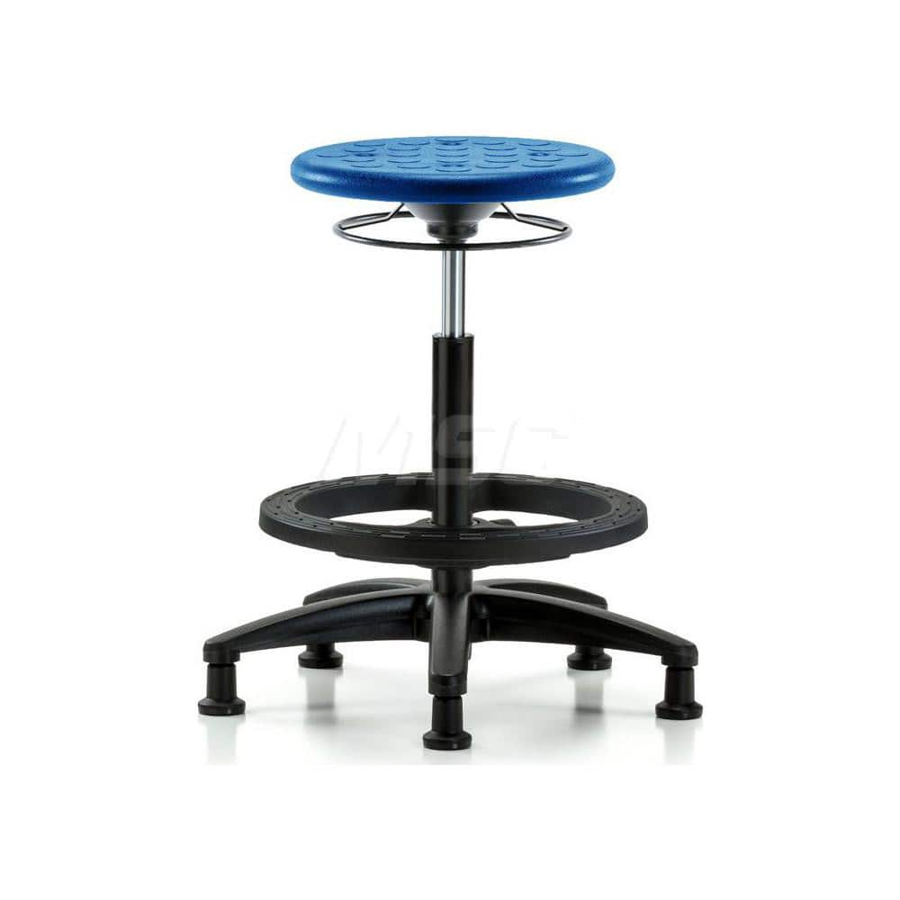 Lab Stool: Polyurethane, 24″ Seat Width, 24″ Seat Depth Round Height