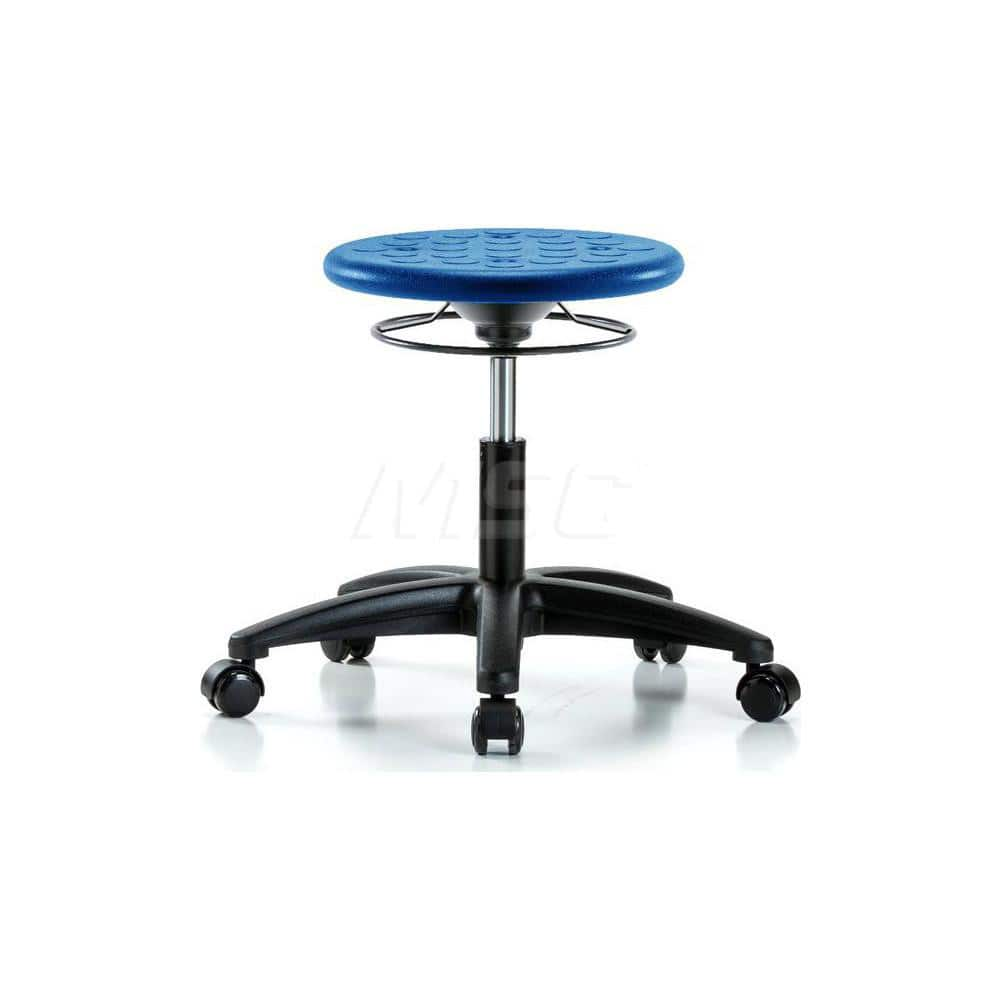 Lab Stool: Polyurethane, 24″ Seat Width, 24″ Seat Depth Round Height