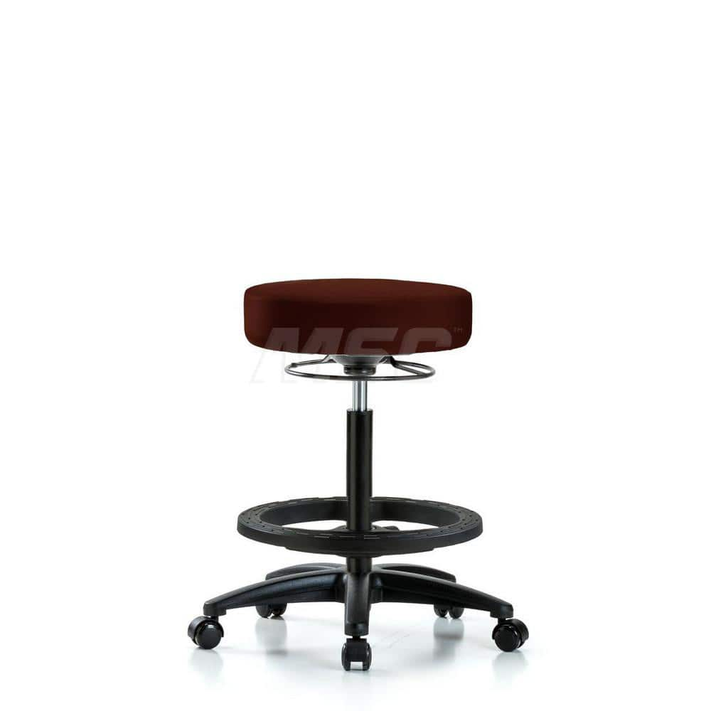 Lab Stool: Vinyl, 24″ Seat Width, 24″ Seat Depth Round Height