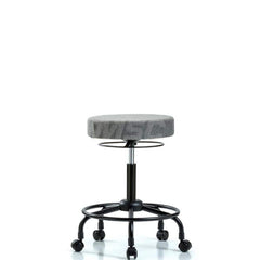 Adjustable Height Swivel Stool: Olefin, 24″ Seat Width, 24″ Seat Depth Round Height