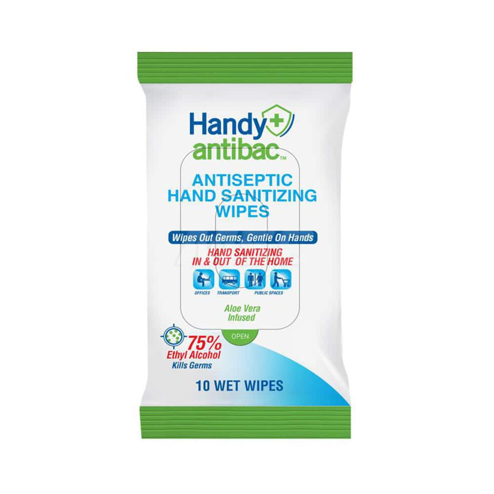 Hand Cleaning Wipes: Resealable Pouch, 5.9 x 7.8″ Sheet, White