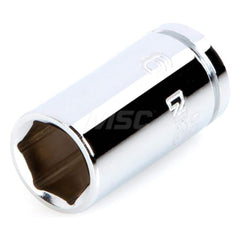 Hand Socket: 1/4″ Drive, 9 mm Socket, 6-Point Chrome-Plated & Polished