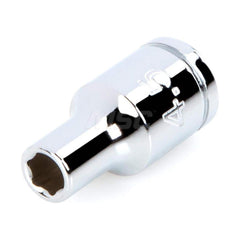 Hand Socket: 1/4″ Drive, 4 mm Socket, 6-Point Chrome-Plated & Polished