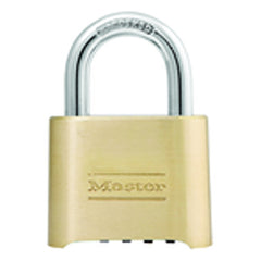 Combination Padlock 2″ Body Width; Keyed: Resettable; Brass - Makers Industrial Supply