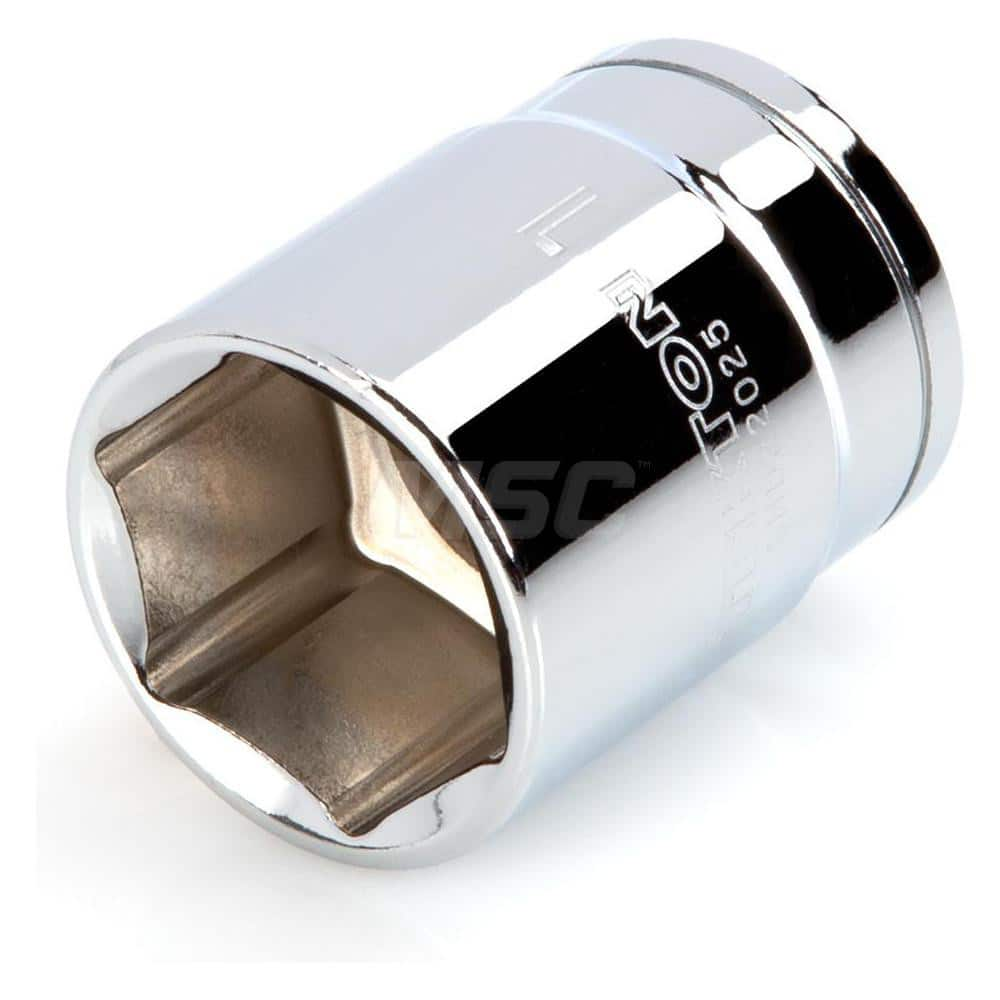 Hand Socket: 1/2″ Drive, 1″ Socket, 6-Point Chrome-Plated & Polished