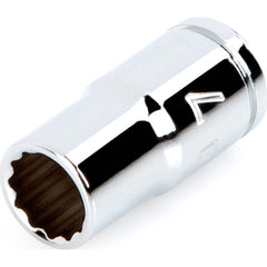 Hand Socket: 1/4″ Drive, 7 mm Socket, 12-Point Chrome-Plated & Polished