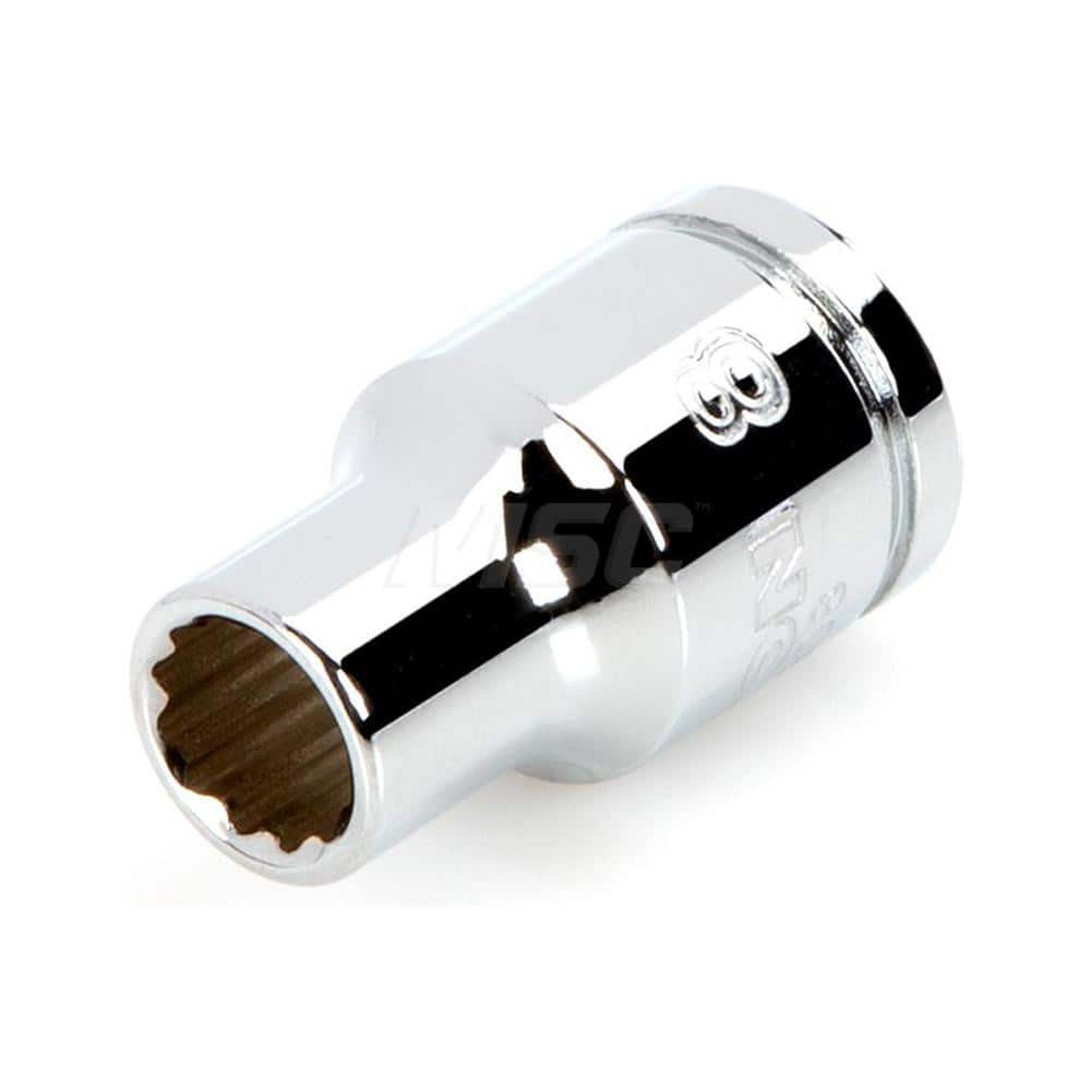 Hand Socket: 3/8″ Drive, 8 mm Socket, 12-Point Chrome-Plated & Polished