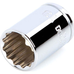 Hand Socket: 1/4″ Drive, 13 mm Socket, 12-Point Chrome-Plated & Polished