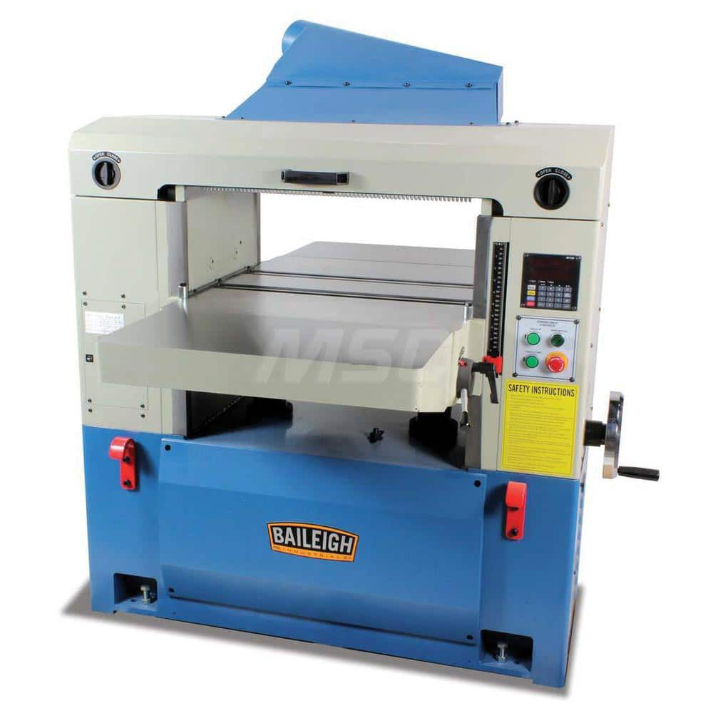 Planer Machines; Cutting Width (Inch): 25; Depth of Cut (Inch): 1/4; Cutting Thickness (Inch): 1/2; Minimum Planing Length (Inch): 1/4; Number of Cutting Knives: 5; Cutter Head Speed (RPM): 5000.00; Table Length (Inch): 57; Table Depth (Inch): 25; Phase: