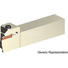 Indexable Cutoff Toolholder: 10 mm Max Depth of Cut, 20 mm Max Workpiece Dia, Right Hand 20 mm Shank Height, 20 mm Shank Width, Uses GCMN Inserts, Series GND