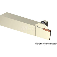 Indexable Cutoff Toolholder: 16 mm Max Depth of Cut, 32 mm Max Workpiece Dia, Left Hand 25 mm Shank Height, 25 mm Shank Width, Uses GCMN Inserts, Series GND