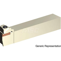 Indexable Cutoff Toolholder: 6 mm Max Depth of Cut, 12 mm Max Workpiece Dia, Right Hand 25 mm Shank Height, 25 mm Shank Width, Uses GCMN Inserts, Series GND