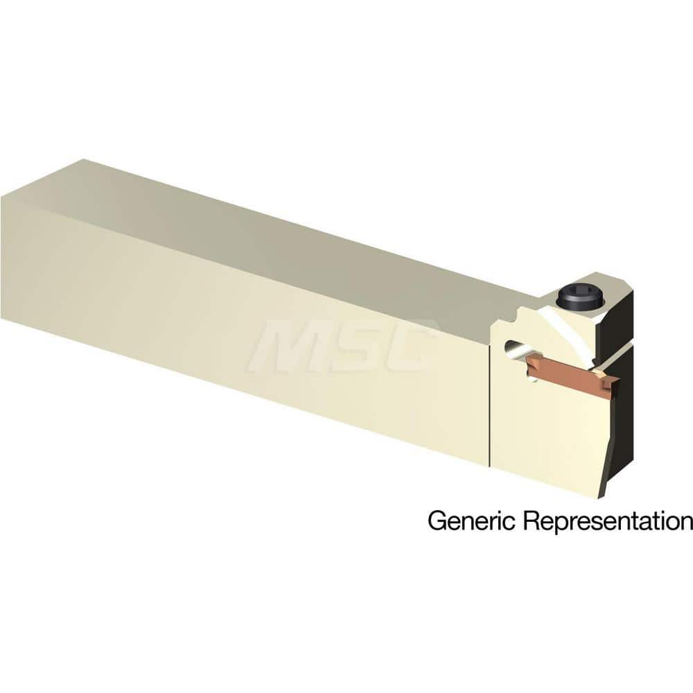 Indexable Cutoff Toolholder: 6 mm Max Depth of Cut, 12 mm Max Workpiece Dia, Left Hand 20 mm Shank Height, 20 mm Shank Width, Uses GCMN Inserts, Series GND